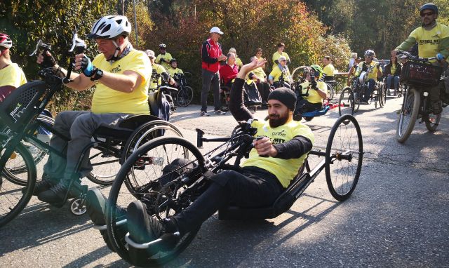 Rollstuhl-Radrennen